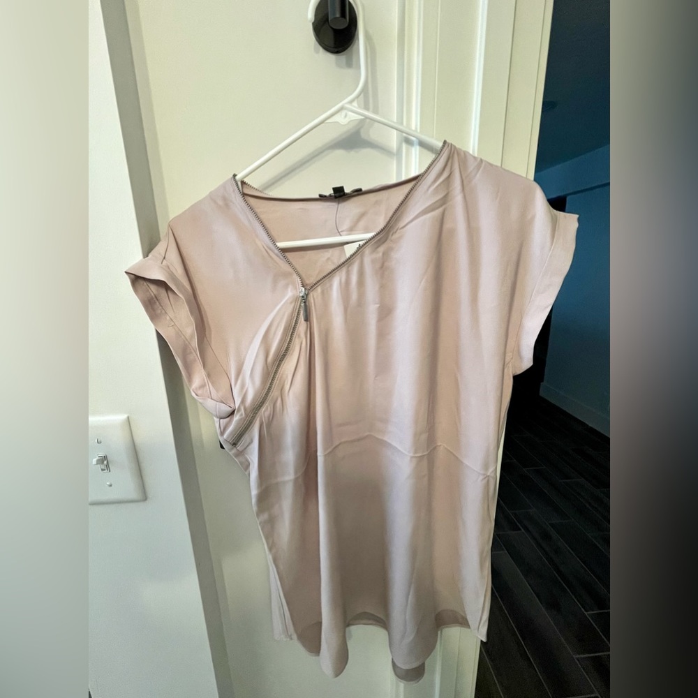 Express Light Pink Zipper Blouse - NWT - Medium